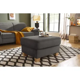 Home Affaire Polsterhocker Dalia Luxus-Microfaser 66 x 46 x 76 cm Grau