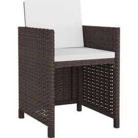 vidaXL Garten-Essgruppe 9-tlg. Tisch 109 x 109 cm braun