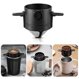 DBAILY Kaffeefilter, Kaffeefiter Wiederverwendbar, Kaffeeflter Camping, Kaffeefilter Edelstahl, Kein Filterpapier Erforderlich Leicht zu Tragen für Herstellung von Manuellem Kaffee