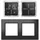 Homematic IP Smart Home Set Glasserie Anthrazit, Glastaster, Thermostat, 2-Fach