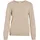 Rundhalspullover Beige L