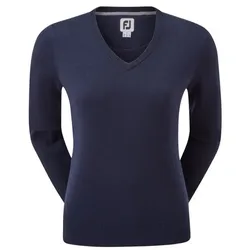 Footjoy Golf Damen Wollmix Pullover V-Ausschnitt navy