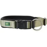 Hunter Neopren Vario Plus Halsung Hundehalsband, Nylon, mit Neopren gepolstert, 60/2,5 (L-XL), oliv/schwarz