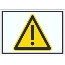 Achtung Zeichen Gelb Symbol Aufkleber A5 (148x210mm)