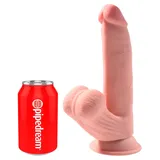 KING COCK PLUS King Cock with Swinging Balls“, hyperrealistisch mit schwingenden Hoden, hautfarben hell