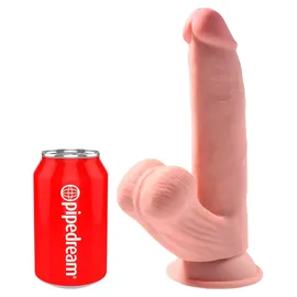 KING COCK PLUS King Cock with Swinging Balls“, hyperrealistisch mit schwingenden Hoden, hautfarben hell