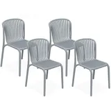 konsimo® KONSIMO Gartenstuhl 52 x 53 x 82,5 cm grau 4 St.