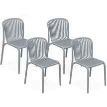 konsimo® KONSIMO Gartenstuhl 52 x 53 x 82,5 cm grau 4 St.