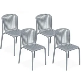 konsimo® KONSIMO Gartenstuhl 52 x 53 x 82,5 cm grau 4 St.