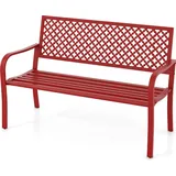 Costway Gartenbank 127 x 62 x 86 cm Rot