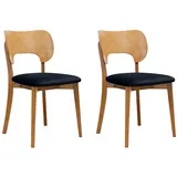 Konsimo® Esszimmerstühle, Blau, Dunkelblau, Eiche, Buchenholz, Echtholz, 47x81x45 cm, Esszimmer, Stühle, Esszimmerstühle, Vierfußstühle