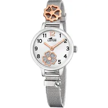 Festina 18659/3 Blume 36 mm Edelstahlgehäuse Silber/Milanaiseband Roségold