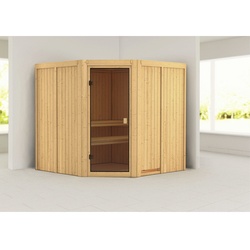 KARIBU Sauna »Kotka «, für 5 Personen, ohne Ofen - beige