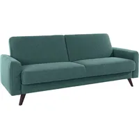 exxpo - sofa fashion 3-Sitzer Samso, elegant und bequem, toller Sitzkomfort, Schlafsofa, Kippcouch, inklusive Bettfunktion und Bettkasten, Komfortsitzhöhe 49cm grün