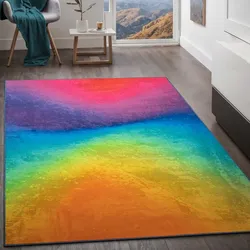 Kurzflorteppich TaraCarpet Rainbow moderner Teppich in Regenbogenfarben Fog multi 120x170 cm