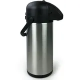 Hi Gravidus Edelstahl Airport Pumpkanne Thermoskanne Fassungsvermögen 3 Liter