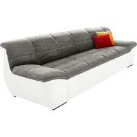 DOMO collection 3-Sitzer SPLASH Breite 232 cm, moderne Sitz- und Rückensteppung, komfortabel, flache Armlehnen zum Entspannen grau|weiß