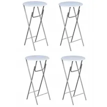 vidaXL Bartisch klappbar 60 x 60 x 112 cm Weiß