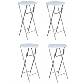 vidaXL Bartisch klappbar 60 x 60 x 112 cm Weiß