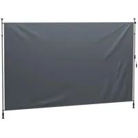 Outsunny Klemmmarkise - 400Lx1Wx311Hcm - Dunkelgrau, Kunststoff, 1x311 cm,
