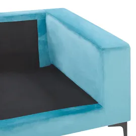 Beliani Sofa Hellblau Polsterbezug 3-Sitzer