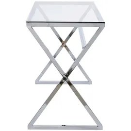 Jahnke Schreibtisch X-TRA D 140 Klar / Chrom