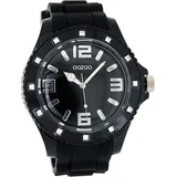 Oozoo Herren-Armbanduhr XL Analog Silikon C4340 Black Strass