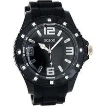 Oozoo Herren-Armbanduhr XL Analog Silikon C4340 Black Strass