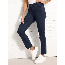 Stretch-Jeans ASCARI, Damen, Gr. 18, Kurzgrößen, blau (dunkelblau), 91% Baumwolle, 6% Polyester, 3% Elasthan, unifarben, lang, Jeans, Topseller