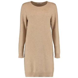 Hailys Langarm Strickkleid Long Shirt Dress in Beige