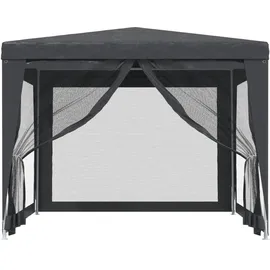 vidaXL Pavillon 3 x 3 m inkl. 4 Seitenteile Anthrazit