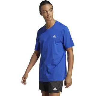 adidas Herren Essentials Single Jersey Embroidered Small Logo Tee, Semi Lucid Blue, S