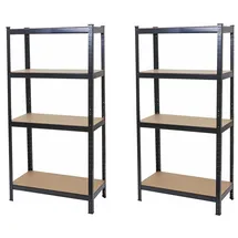 MCW Schwerlastregal D67 2er-Set Schwarz