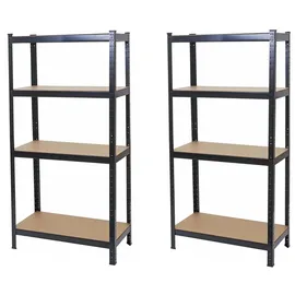 MCW Schwerlastregal D67 2er-Set Schwarz