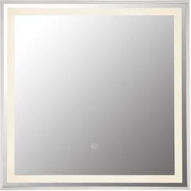 GLOBO LIGHTING Spiegelleuchte "RIVAS", silberfarben, H: 50cm, 1 Stk., Leuchten, Spiegel Flur Schlafzimmer Badezimmer dimmbar Farben, Spiegelleuchte