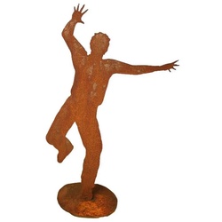 440s Gartenfigur 440s Rost JOY Figur Charlie auf Platte H ca. 33 cm, (Stück) braun