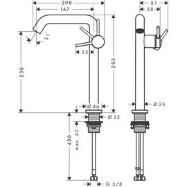 Hansgrohe Tecturis S Einhandmischer Mattweiß