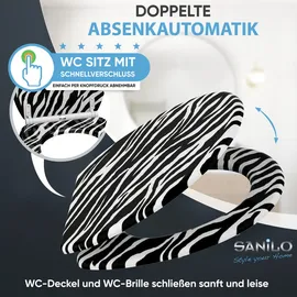 Sanilo WC-Sitz Zebra Look schwarz