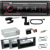 Kenwood KMM-BT408DAB Bluetooth DAB Einbauset für Ford Kuga Fusion Galaxy S-Max