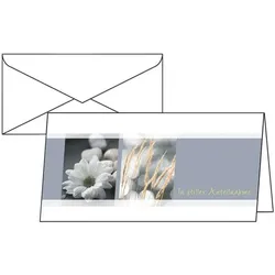 Sigel Trauer-Karten »Anteilnahme« DS208 grau, 22x11 cm
