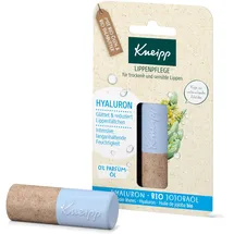 Kneipp Lippenpflege Für trockene und sensible Lippen - Glättet und reduziert Lippenfältchen - Mit Hyaluron und Bio Jojobaöl - 4,7g