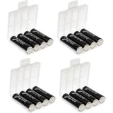 XCell 16x XCell Mignon Akku AA LSD Plus Ni-MH 1,2V 2550 mAh low self-discharge + 4x Akkubox