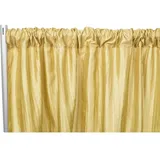 Akkordeon-Knitter-Taft-Vorhang – 3 x 137,2 cm | Hintergrundplatte | Gold | 1 Stück