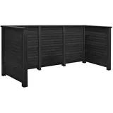 Plus Mülltonnenverkleidung Plank  (294 x 97 x 108 cm, Holz, Schwarz RAL 9005)