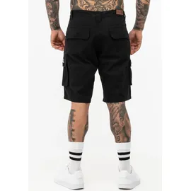 Lonsdale Cargoshorts "BALRATH", Herren, Gr. S, N-Gr, schwarz (schwarz, grau), Obermaterial: 100% Baumwolle, unifarben, Hosen, aus Baumwolle, mit Eingrifftaschen, Cargotaschen und Gesäßtaschen