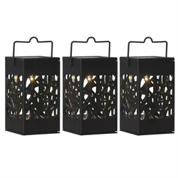 MARELIDA LED  Solar Laternen hängend stehend H:11cm Terasse Garten 3St.
