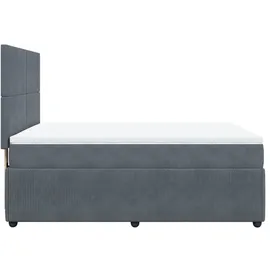 vidaXL Boxspringbett 140 x 200 cm Dunkelgrau
