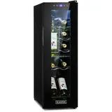 Klarstein Shiraz 12 Slim Uno Weinkühlschrank 32l/12Fl.Touch 85 W 5-18 °C LED schwarz