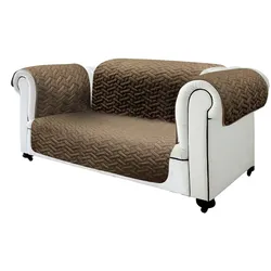 Starlyf Sofa Cover Zweisitzer, Sofahusse, Sofaauflage, wasserabweisend, wendbar braun und beige, 190x240 cm, Sofabezug