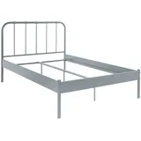domus living Ariel | Bett 140 cm Grau Metall